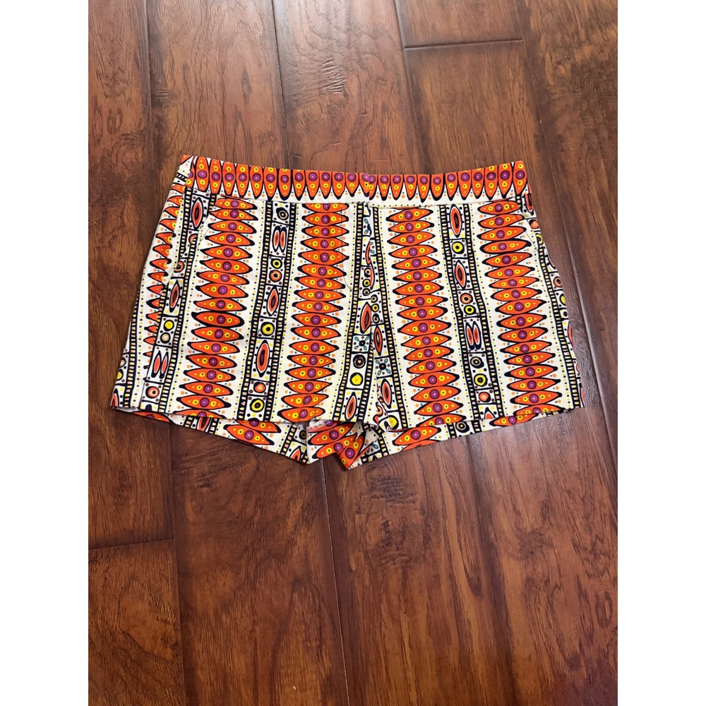 Trina Turk Shorts Women 8 Multicolor Excellent Geometric‎ Tribal Print Boho